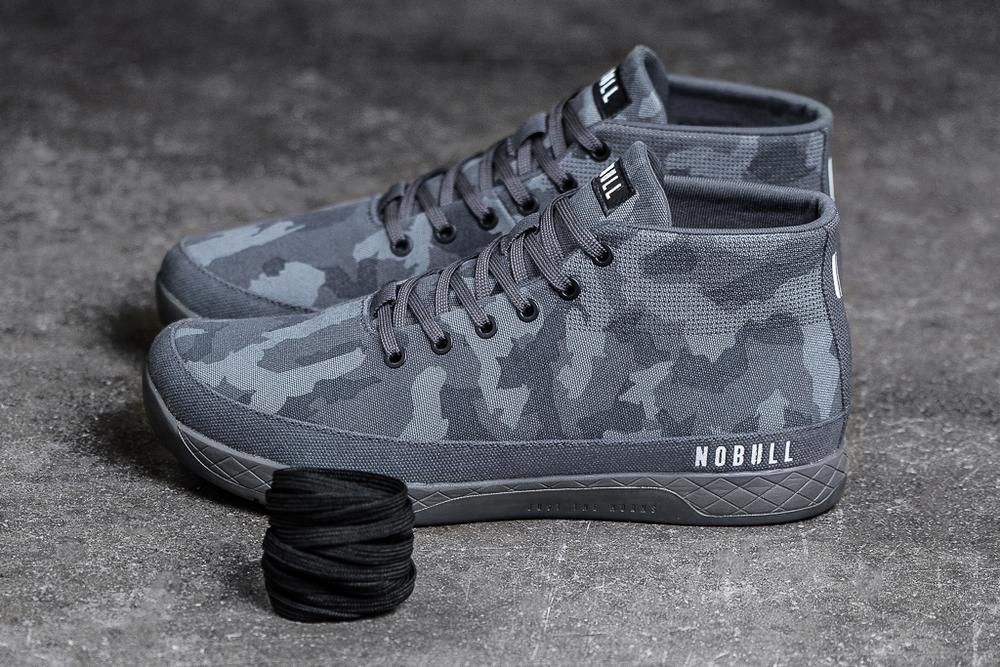 NOBULL Canvas Mid Training Ayakkabı Erkek - Koyu Camo - Turkiye (BXC-396257)